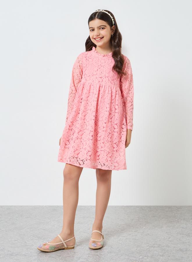 ستايلي فستان دانتيل بأكمام طويلة - Image 4